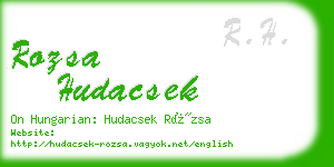 rozsa hudacsek business card